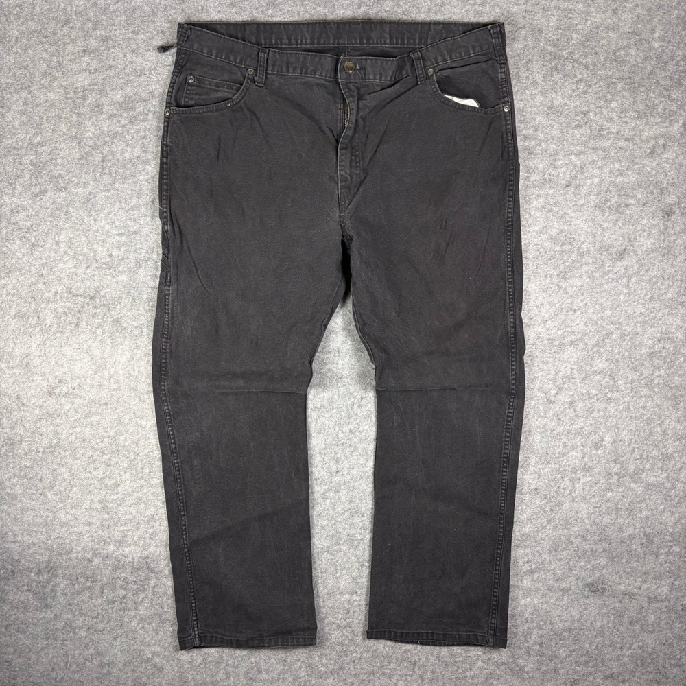 Genuine Dickies Black Canvas Carpenter Pants 40x30 Workwear Streetwear Faded
